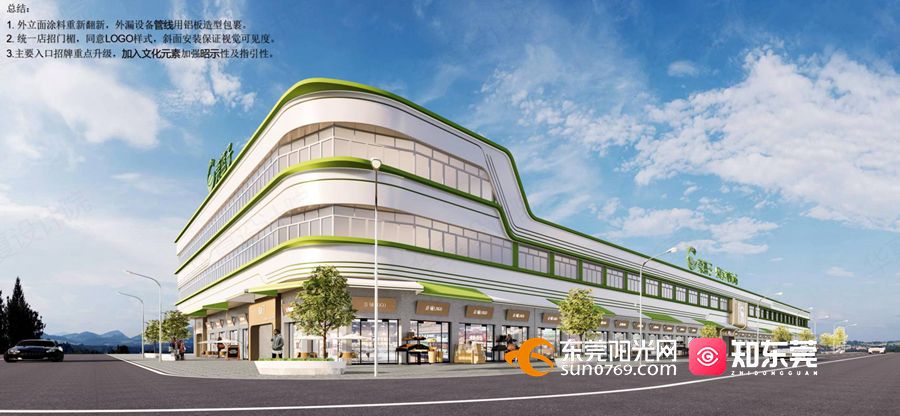 高埗第一综合市场改造后的效果图