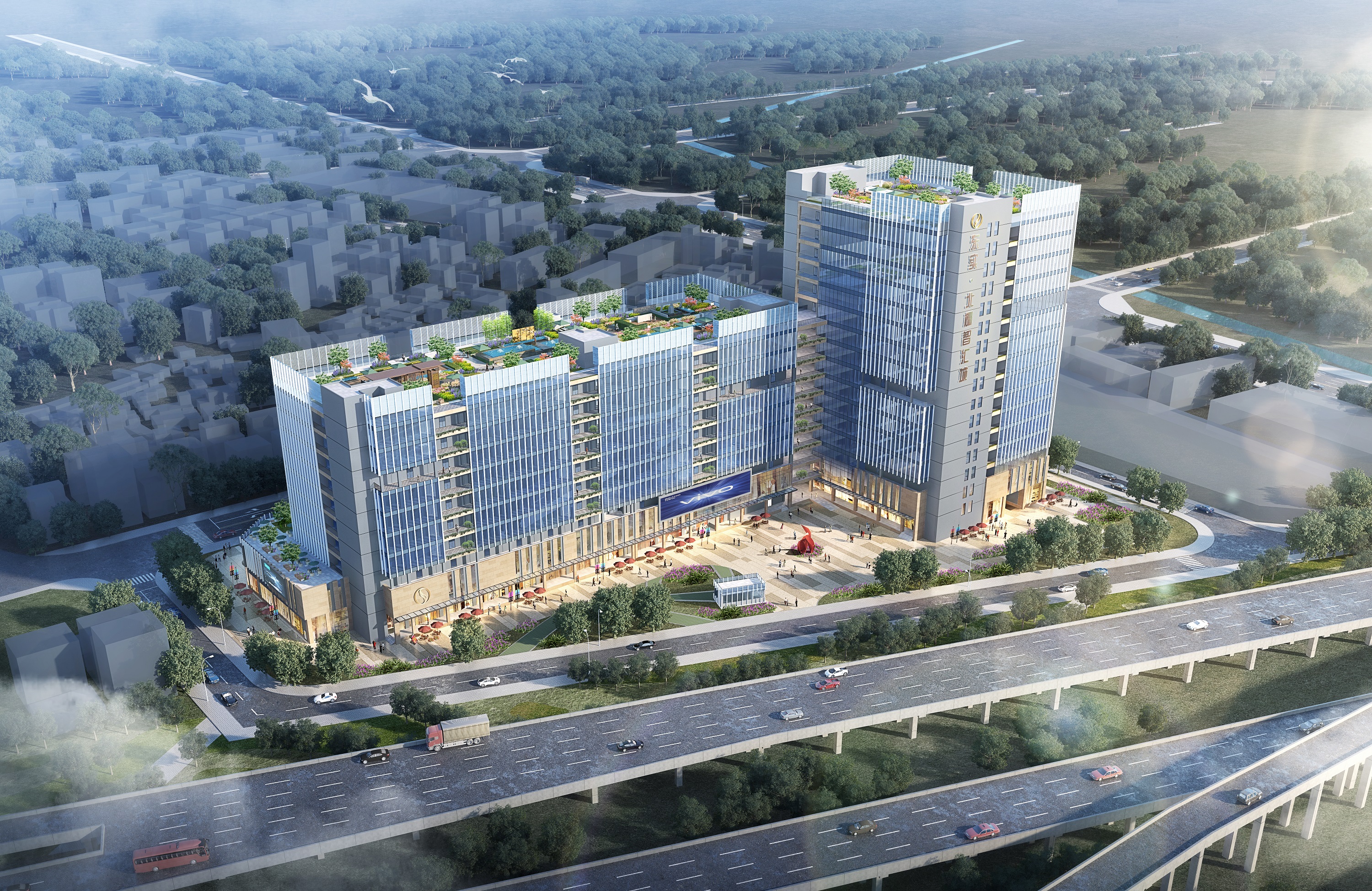 虎门北栅智汇城项目一期工程主体建筑封顶 将于2023年5月交付使用