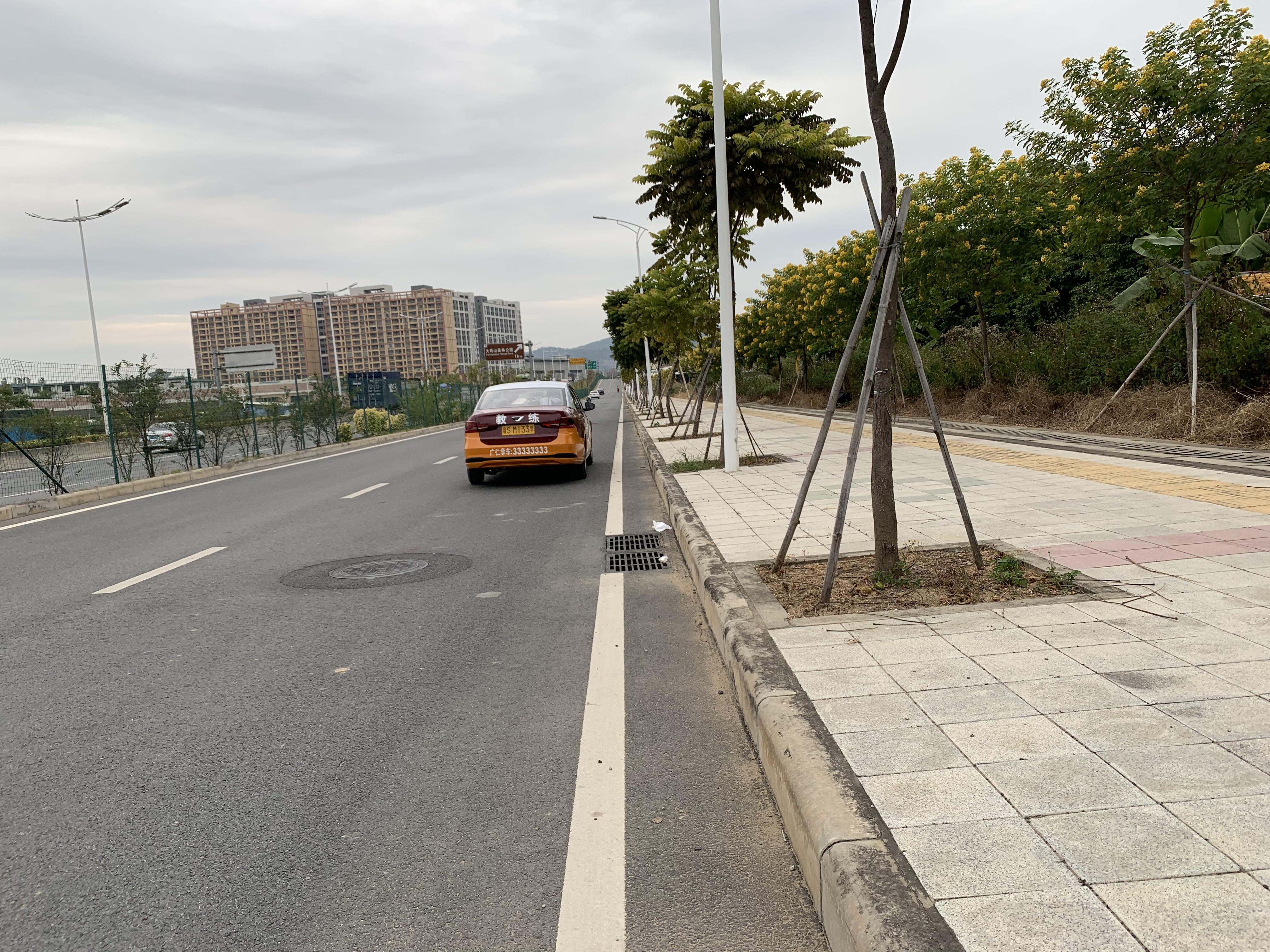 教练车在快速辅路及快速路练车