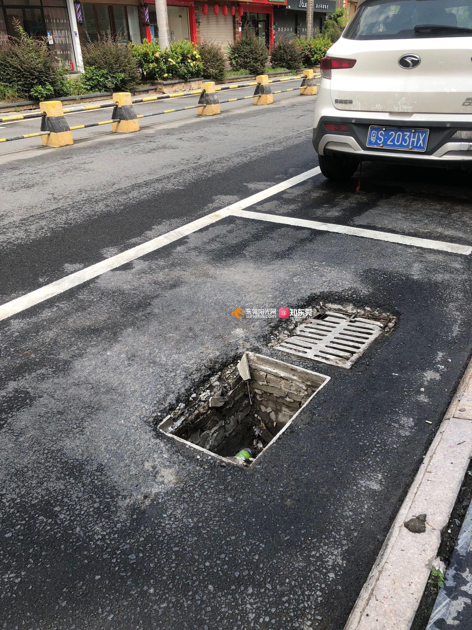 才竣工几个月的道路下水道井盖坏了没人理