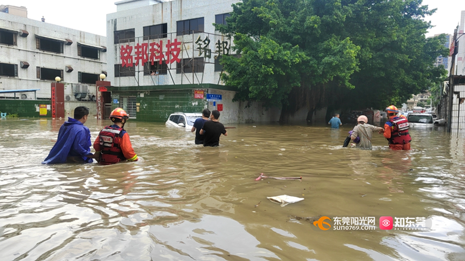 东莞红色暴雨太凶猛！很多镇街遭遇水浸，图片震撼！这些常识关键时刻能救命！_路段