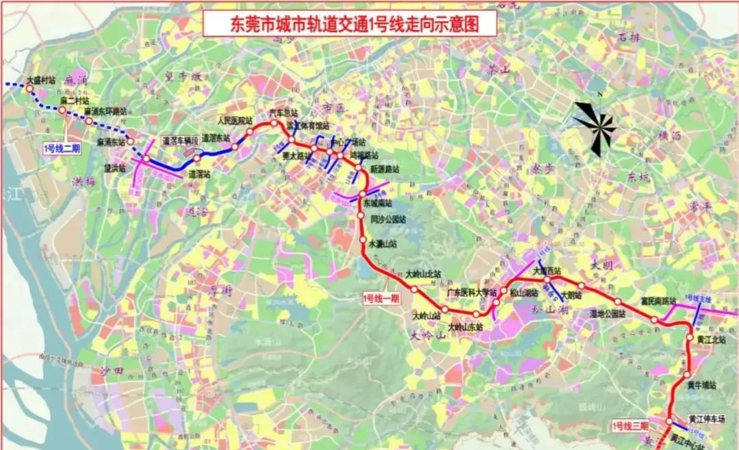 东莞市地铁1号线路图图片