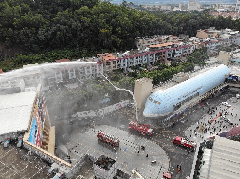 超燃桥头消防救援大队在上悦汇上演紧急救援